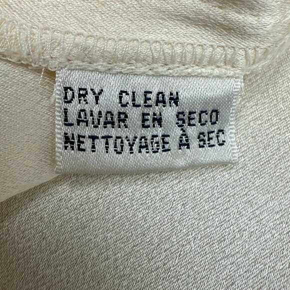 VTG Women's RENA ROWAN Asian-Style Button-Down Cream Shirt-‎ Size 12 - Picture 10 of 11